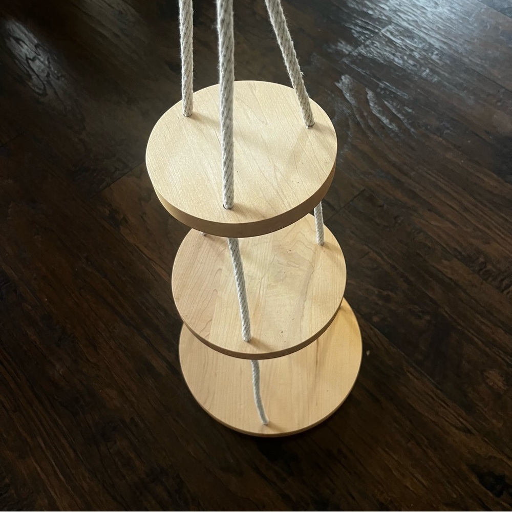 Natural Wood Hanging Shelf